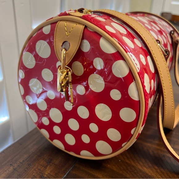 LOUIS VUITTON Vernidot Dot Infinity Papillon 30 Yayoi Kusama Tote Bag Red NEW! - Picture 3 of 14